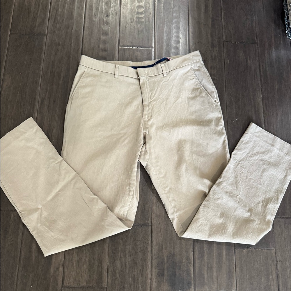 Tommy Hilfiger slim fit stretch pants beige 34w 32L